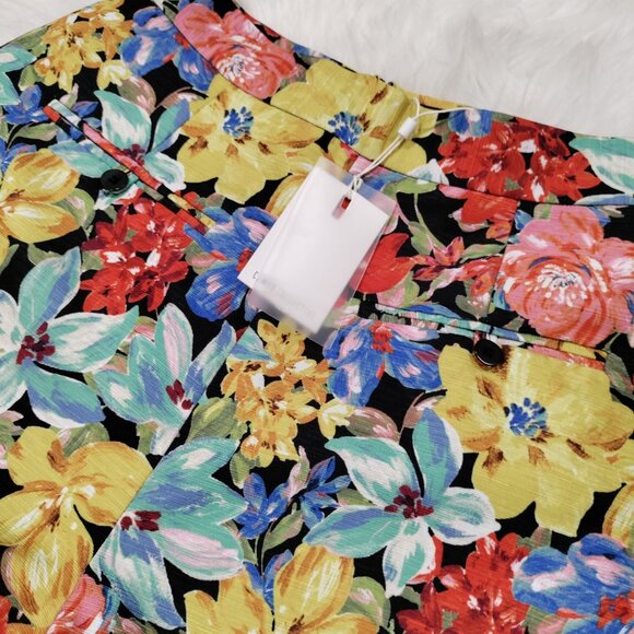 C/MEO Collective Black/Multi Floral High Waist Thinking Of Short Size M, NWT - Picture 5 of 14